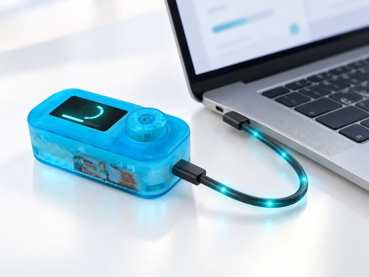 PENTRİX USB-C ile bilgisayara bağlı